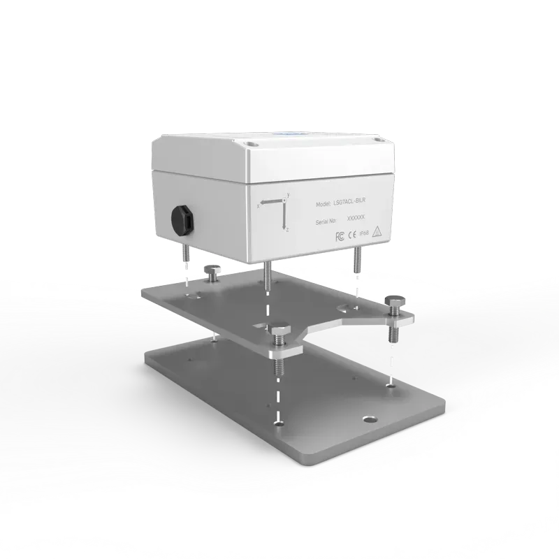 Horizontal surface mounting with double plate