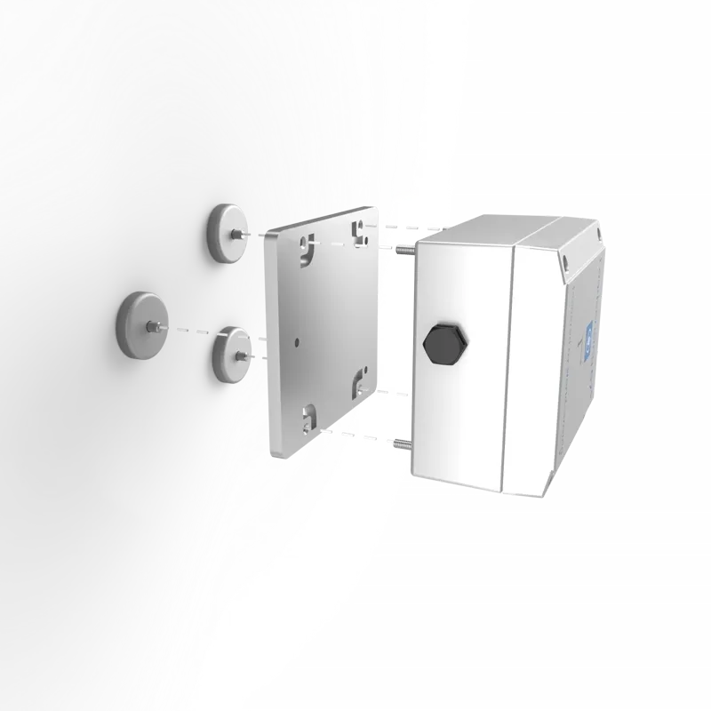 Vertical mounting using magnets on metallic surfaces