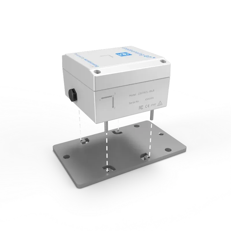 Recommended surface mounting plate for the wireless tiltmeter